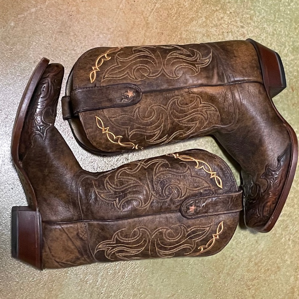 Tony Lama Western Boots with Square Dress Toe